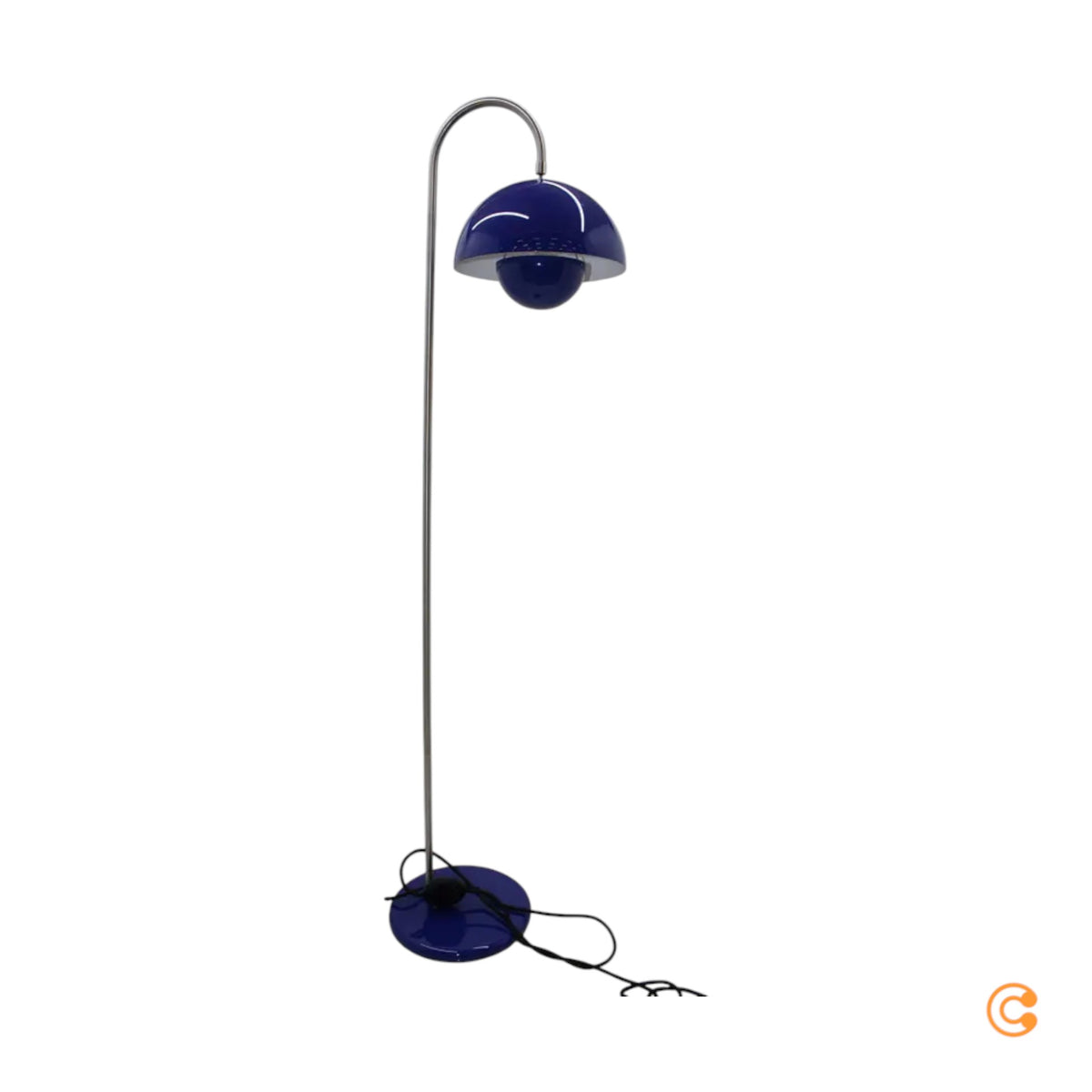 &Tradition Stehleuchte Pilzlampe FlowerPot VP12 Kobaltblau Standlampe 1960er - 5705385043899