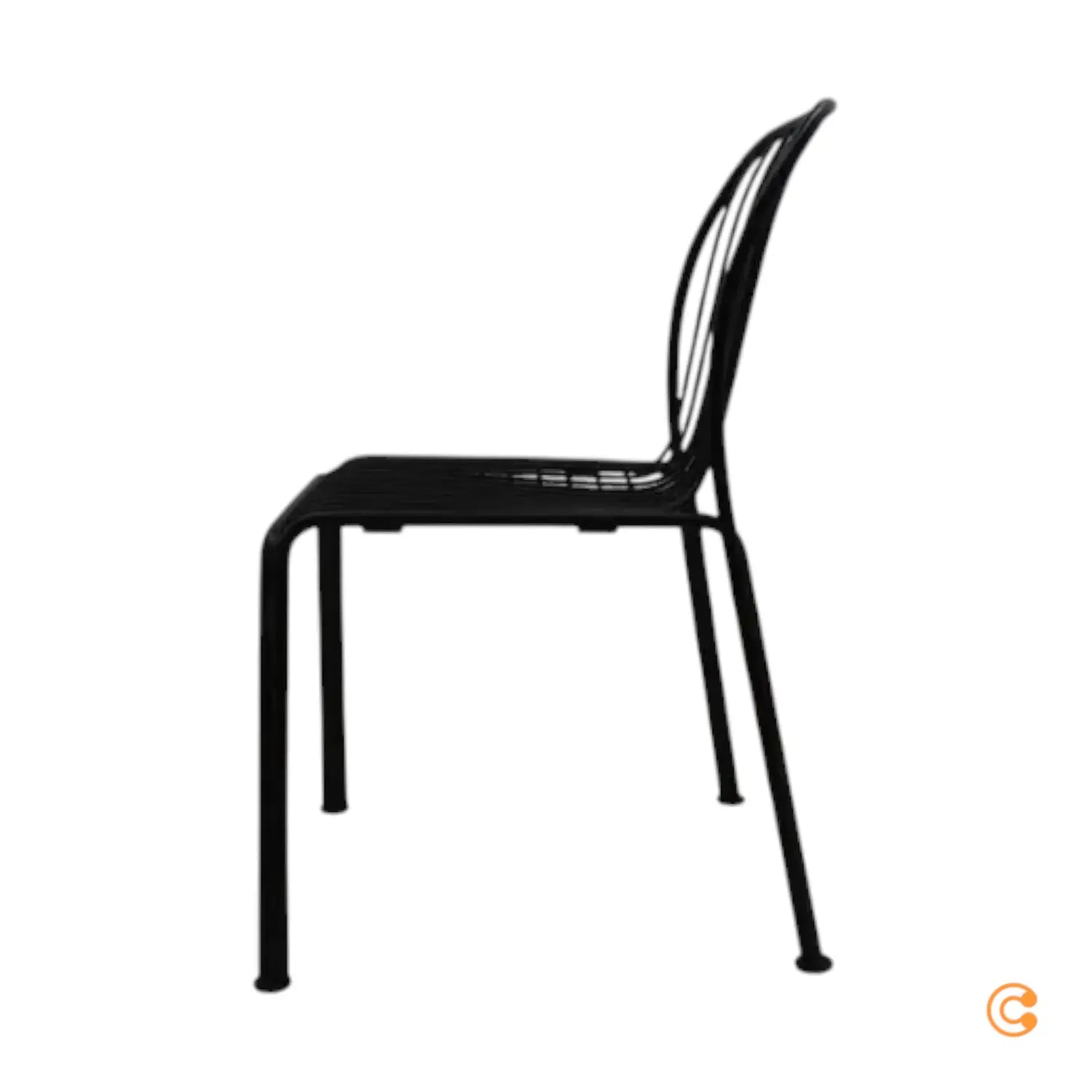 B-Ware &Tradition Stuhl Gartenstuhl Outdoorstuhl Gartenmöbel Schwarz Pulverbeschichtet - 5705385039267