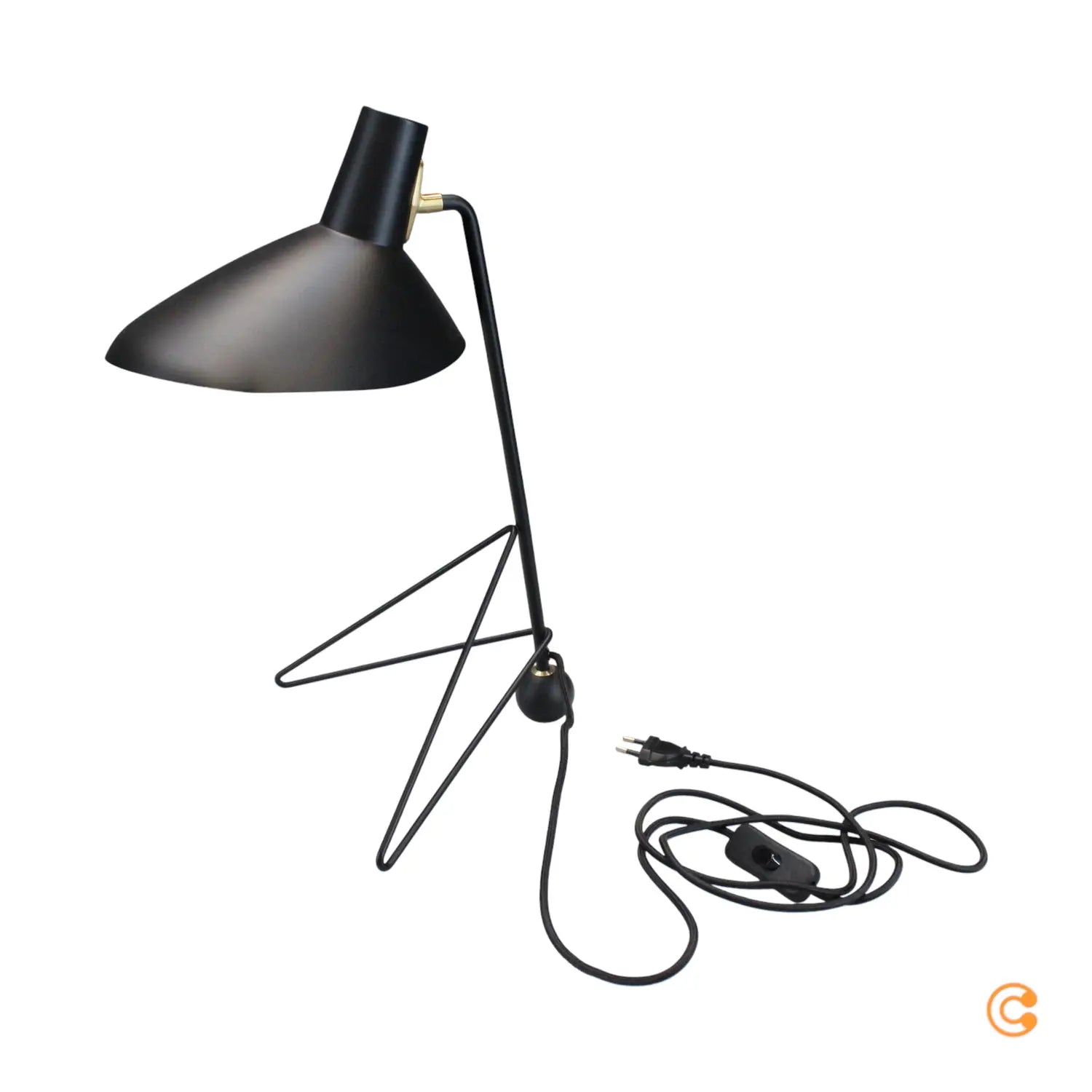 C-Ware &Tradition Tischleuchte Tripod Hm9 Schwarz Stahl Messing E14 Led Siehe Text/Foto - 5705385022702