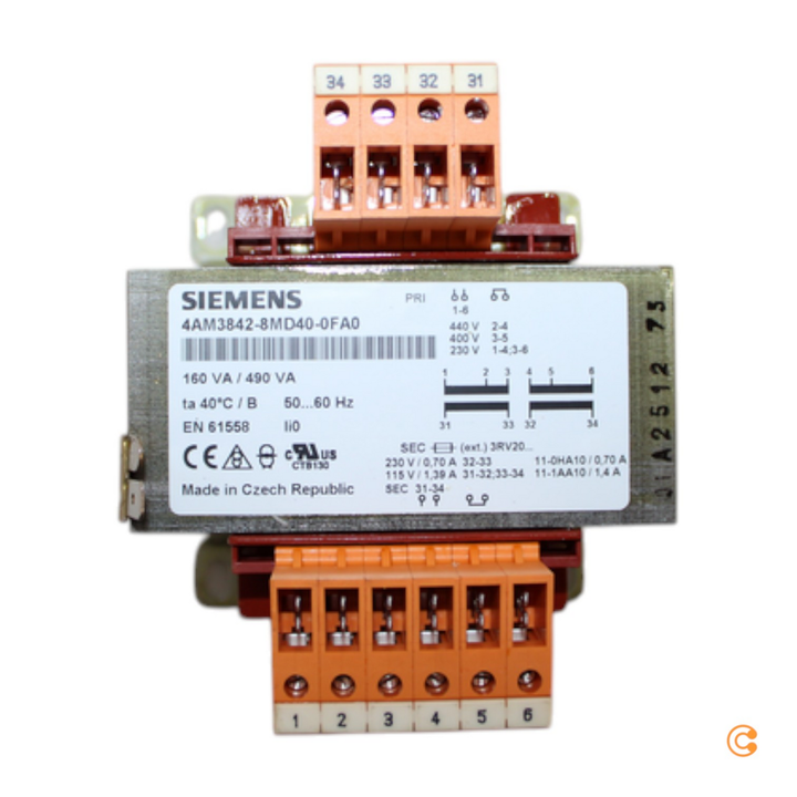 Siemens Transformator 1 Ph. 4 Am38428 Md400 Fa0 N(k Va) 0,16/0,49,440 V Defektware D-Ware - 4019169940627