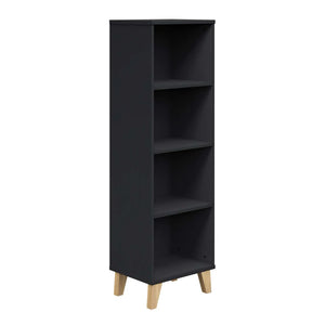 B-Ware Transland Standregal Regal Mariella Kinderzimmer Möbel Schwarz 4 Fächer 158,6 Cm