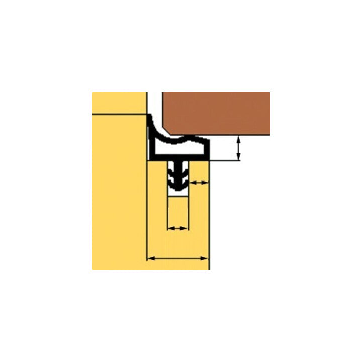 TRELLEBORG Türdichtung Dichtungsprofil Zimmertürdichtung TSP-Flex braun L3002 - 4031804101279