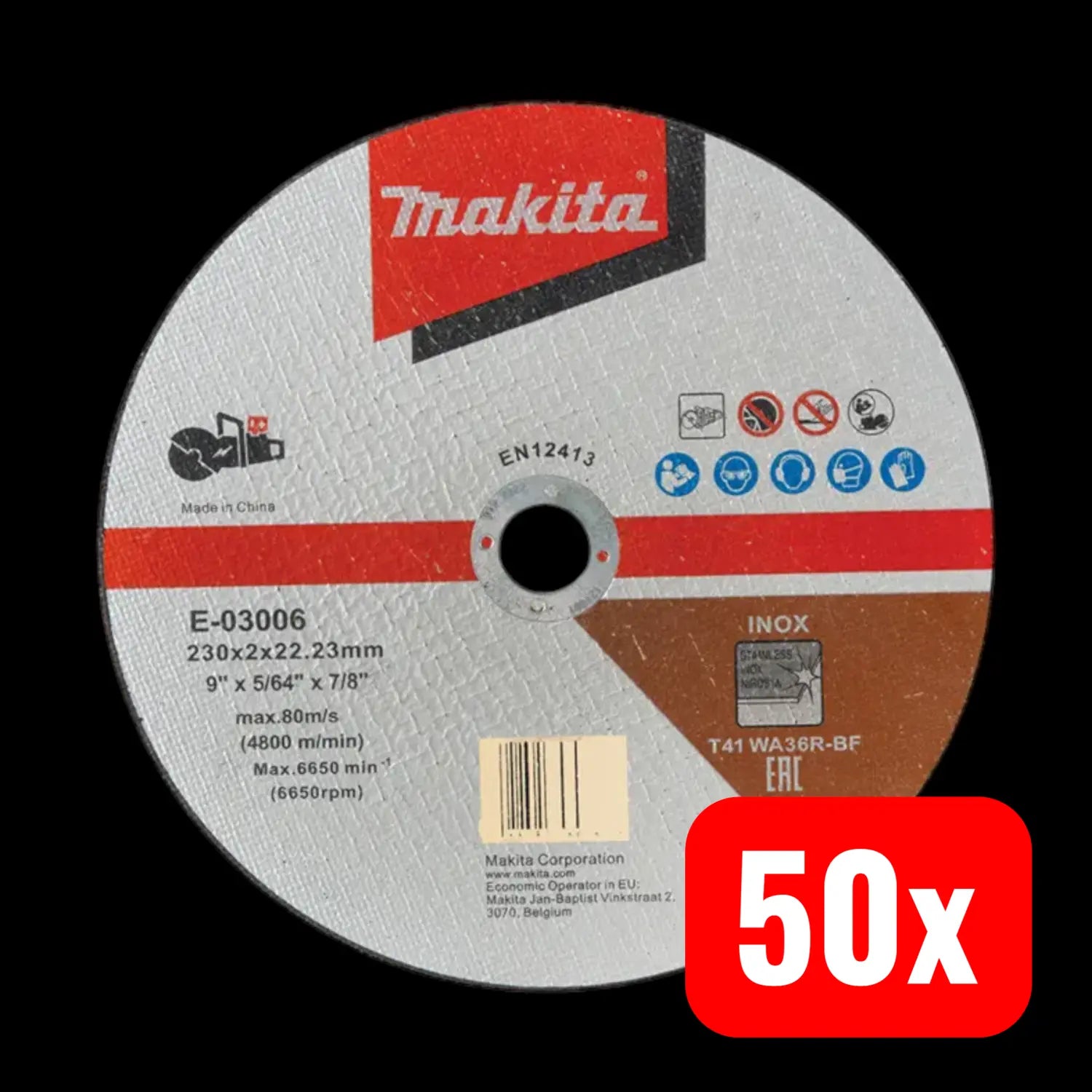 B-Ware Makita Trennscheibe Scheibe Metall Inox 230 X 1,9 Mm Akku Maschinen 50 Stück - 88381560368