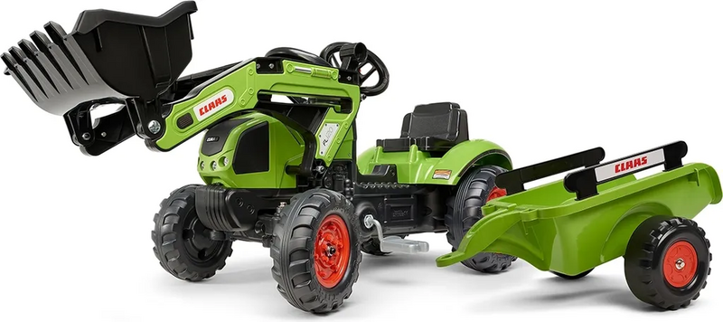 Falk Trettraktor Kinderfahrzeug Traktor Claas Lader Hänger 2 5 Jahre Grün  B-Ware - 3016202040154