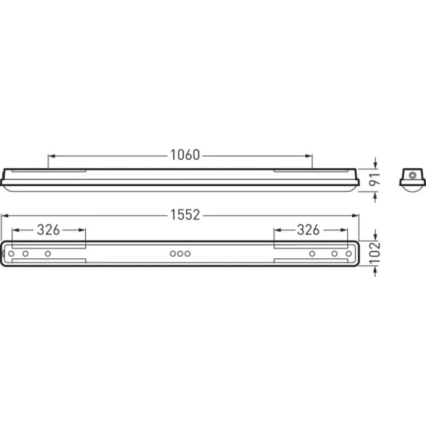 B-Ware Trilux Feuchtraumleuchte Wannenleuchte Led Leuchte Oleveon F1.5 57 W Weiß Grau - 4018242409839