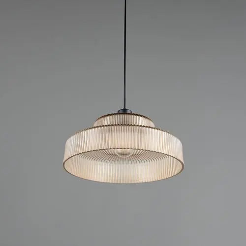 B-Ware Trio Pendelleuchte Hängeleuchte Abella Glas Lampe Golden Bernsteinglas - 4017807682021