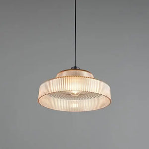 B-Ware Trio Pendelleuchte Hängeleuchte Abella Glas Lampe Golden Bernsteinglas