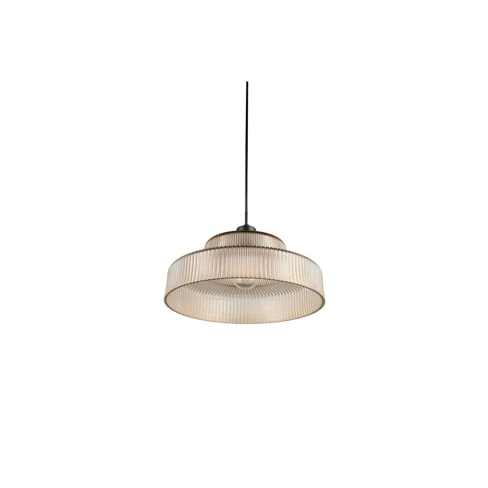 B-Ware Trio Pendelleuchte Hängeleuchte Abella Glas Lampe Golden Bernsteinglas - 4017807682021