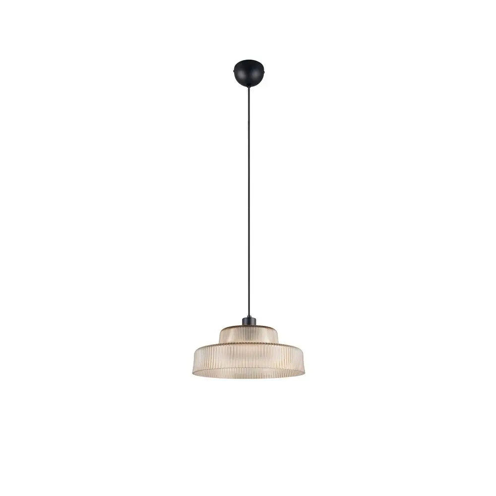 B-Ware Trio Pendelleuchte Hängeleuchte Abella Glas Lampe Golden Bernsteinglas - 4017807682021