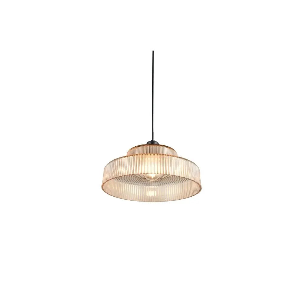 B-Ware Trio Pendelleuchte Hängeleuchte Abella Glas Lampe Golden Bernsteinglas - 4017807682021