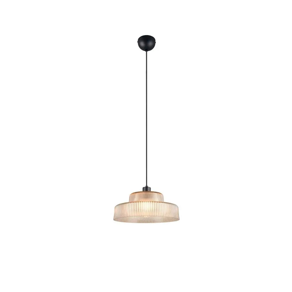 B-Ware Trio Pendelleuchte Hängeleuchte Abella Glas Lampe Golden Bernsteinglas - 4017807682021