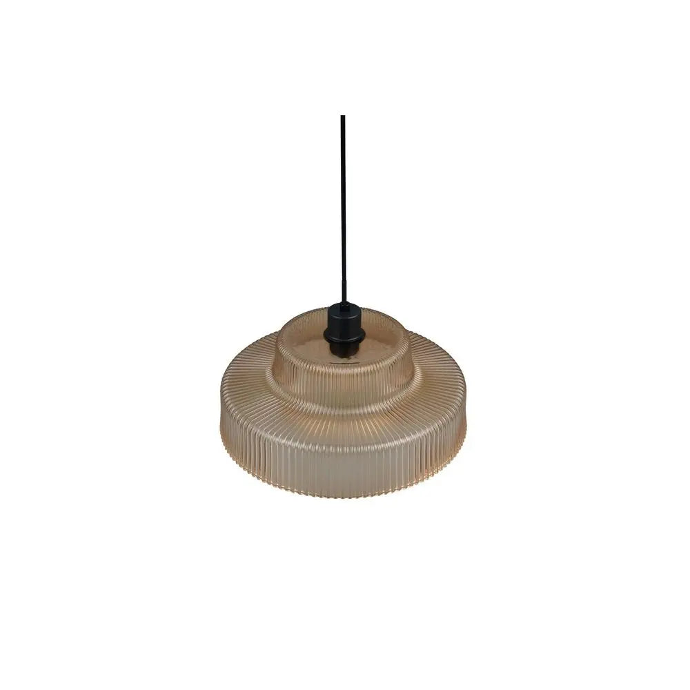 B-Ware Trio Pendelleuchte Hängeleuchte Abella Glas Lampe Golden Bernsteinglas - 4017807682021