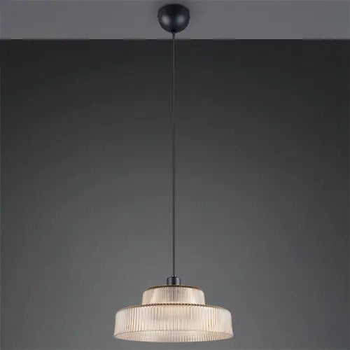 B-Ware Trio Pendelleuchte Hängeleuchte Abella Glas Lampe Golden Bernsteinglas - 4017807682021