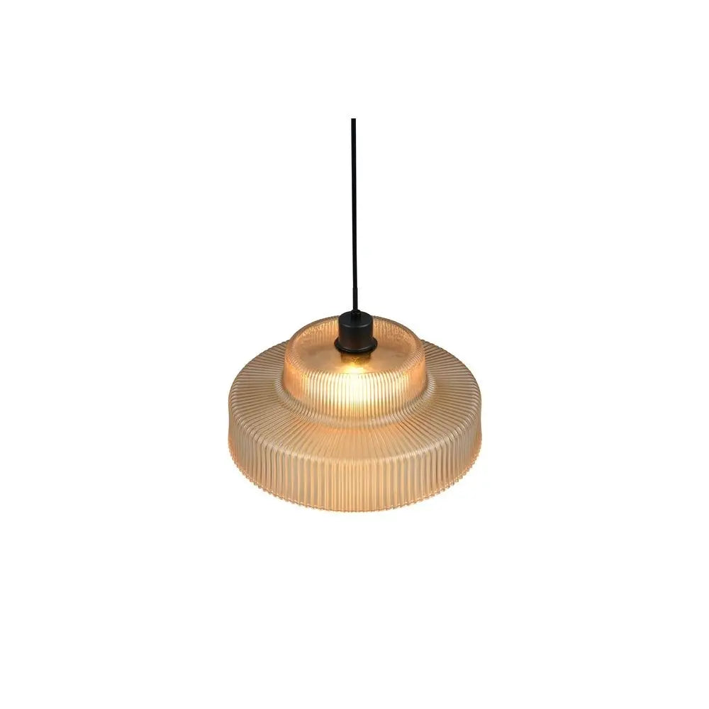 B-Ware Trio Pendelleuchte Hängeleuchte Abella Glas Lampe Golden Bernsteinglas - 4017807682021
