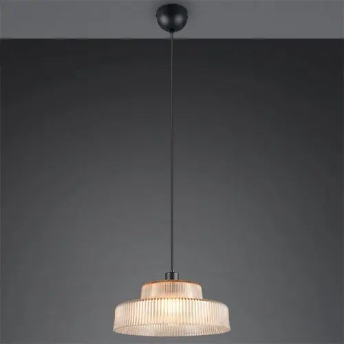 B-Ware Trio Pendelleuchte Hängeleuchte Abella Glas Lampe Golden Bernsteinglas - 4017807682021