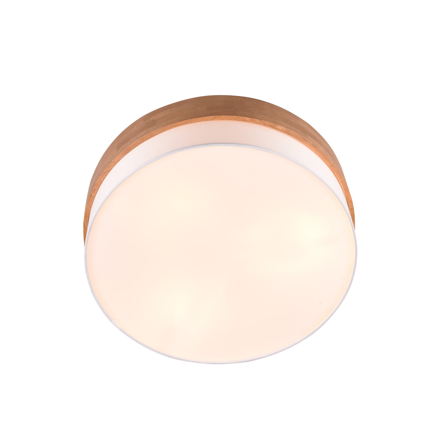 B-Ware Trio Lighting Deckenleuchte Lampe Deckenlampe Seasons Holz Braun Weiß 50 Cm - 4017807526202