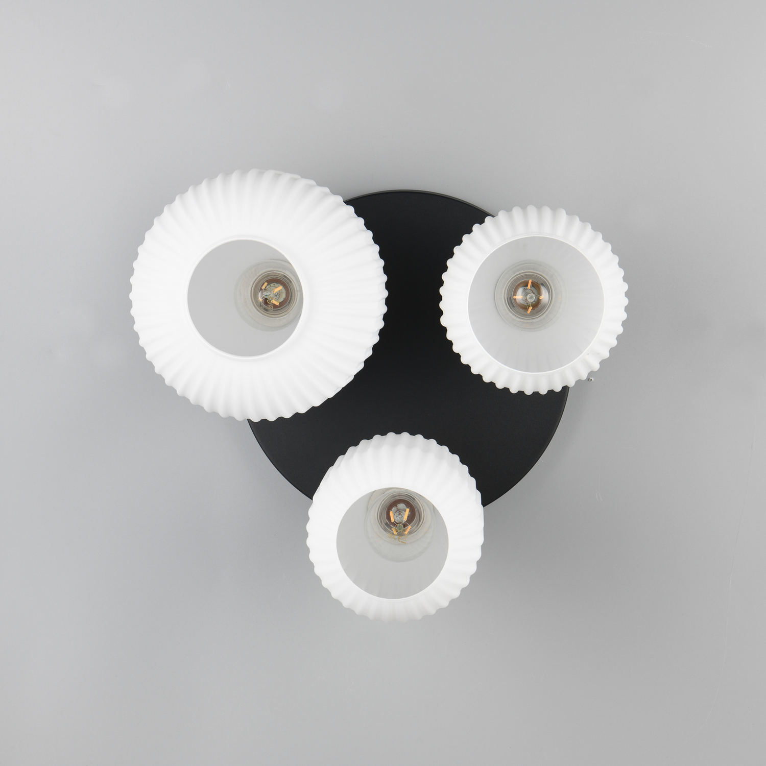 Trio Lighting Deckenleuchte Lampe Diva Weiß Messingfarben Glas Metall Leuchte B-Ware - 4017807614541