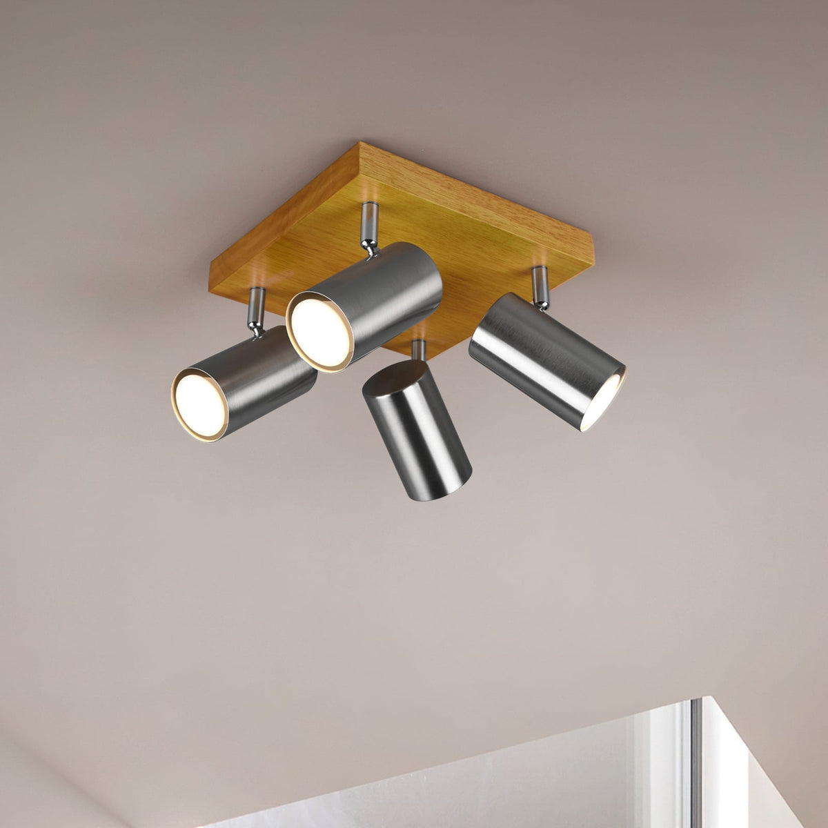 Trio Lighting Deckenstrahler Deckenspot Marley Nickel matt Strahler Esszimmer - 4017807488036