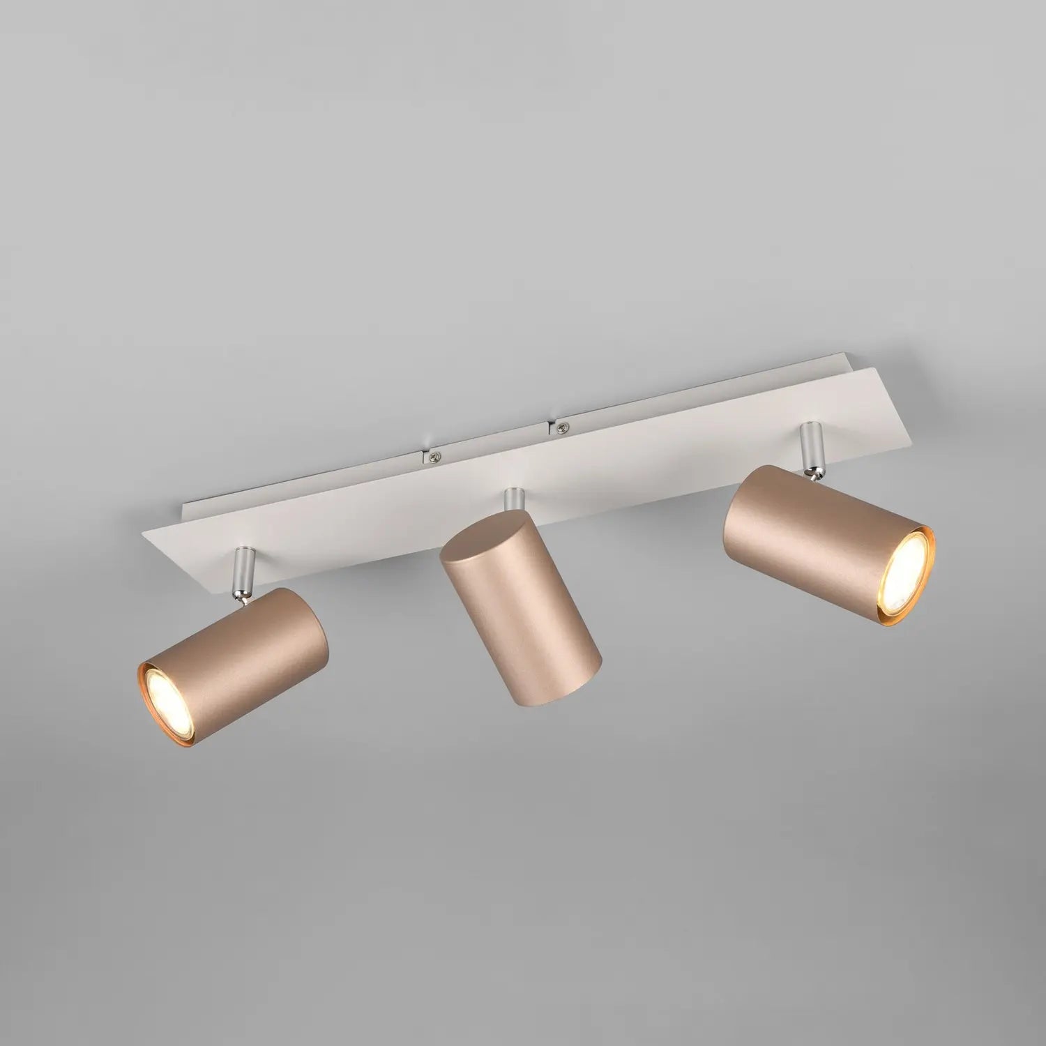 B-Ware Trio Lighting Deckenstrahler Spot Marley Braun Hellgrau Metall 3 Fg Gu10 Led - 4017807612394
