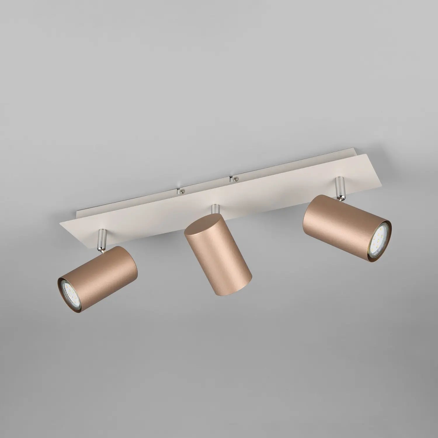 B-Ware Trio Lighting Deckenstrahler Spot Marley Braun Hellgrau Metall 3 Fg Gu10 Led - 4017807612394