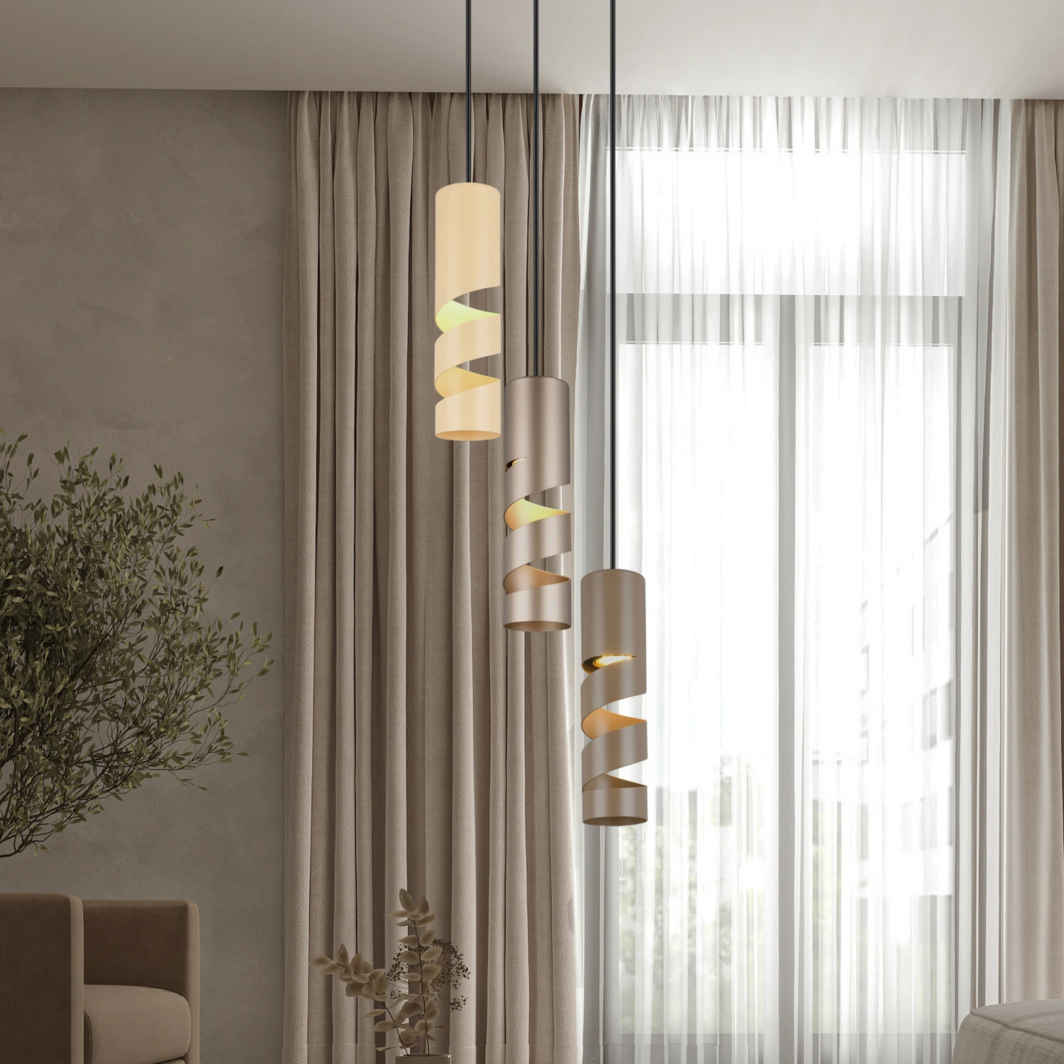Trio Lighting Hängelampe Pendelleuchte Leuchte Lampe Metall Gu10 3flg 28cm B-Ware - 4017807623901