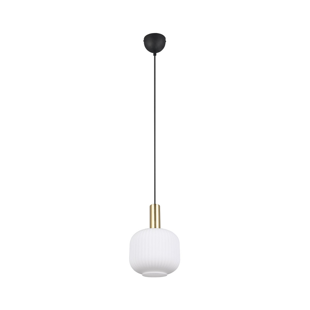 Trio Lighting Hängeleuchte Pendelleuchte Diva Messingfarben Opal Metall Glas E27 B-Ware - 4017807614497