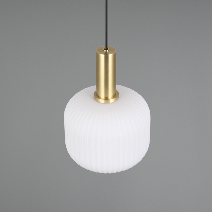 Trio Lighting Hängeleuchte Pendelleuchte Diva Messingfarben Opal Metall Glas E27 B-Ware - 4017807614497