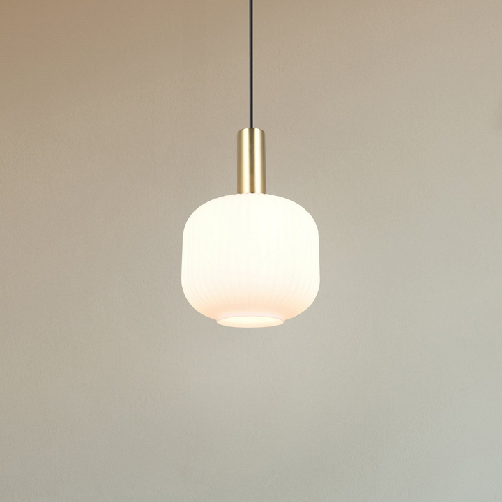 Trio Lighting Hängeleuchte Pendelleuchte Diva Messingfarben Opal Metall Glas E27 B-Ware - 4017807614497