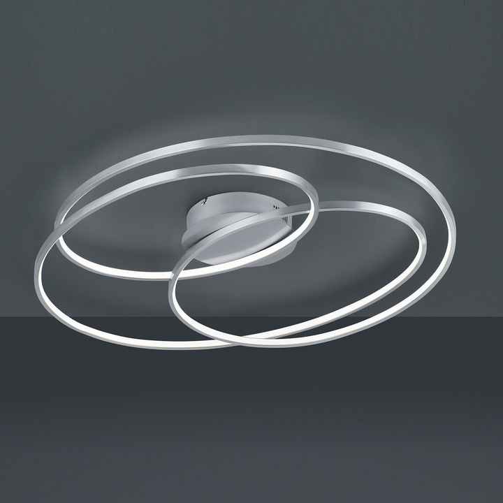 Trio Lighting Led Deckenlampe Leuchte Gale Deckenleuchte 80cm Nickel Matt B-Ware