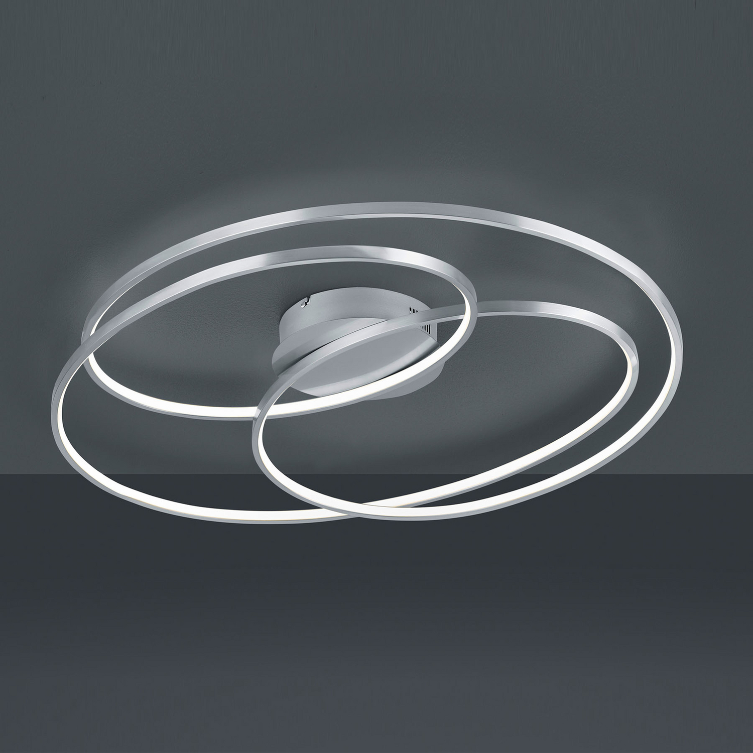 B-Ware Trio Lighting Led Deckenlampe Leuchte Gale Deckenleuchte 80cm Nickel Matt - 4017807452617