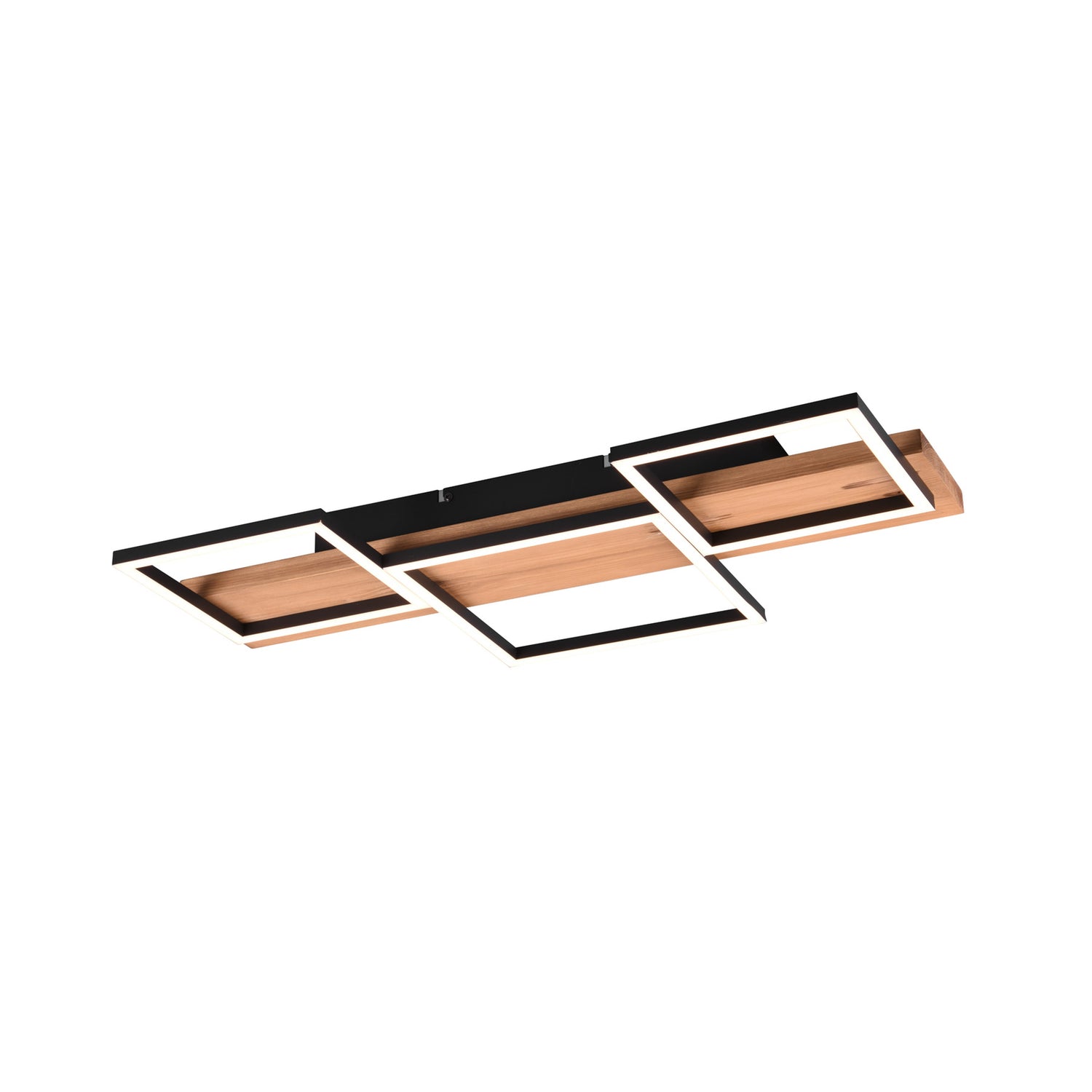 B-Ware Trio Lighting Deckenleuchte Led Deckenlampe Harper Braun Dimmbar Holz Metall  - 4017807524994