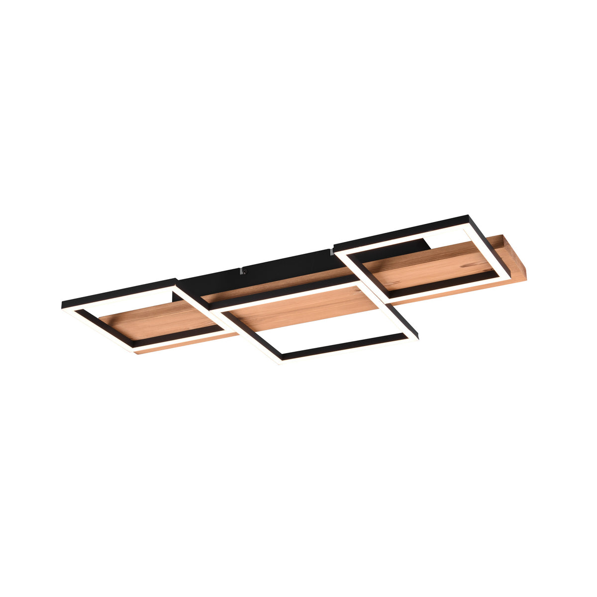 TRIO LIGHTING Deckenleuchte LED-Deckenlampe Harper braun dimmbar Holz Metall - 4017807524994