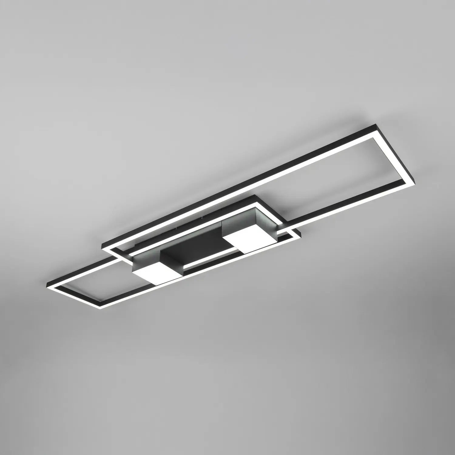 B-Ware Trio Deckenleuchte Deckenlampe Led Albany Fernbedienung Schwarz Aluminium - 4017807610291