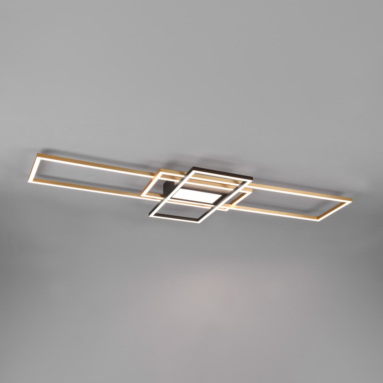 Trio Lighting LED Deckenleuchte Lampe Irvine messing dimmbar Fernbedienung CCT - 4017807550788