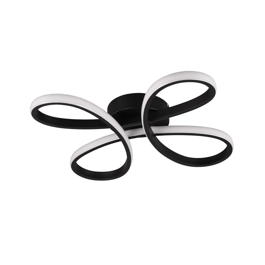 Trio Lighting Led Deckenleuchte Lampe Fly Led Schwarz Matt 3000 K 40x40cm Dimmbar B-Ware - 4017807600834