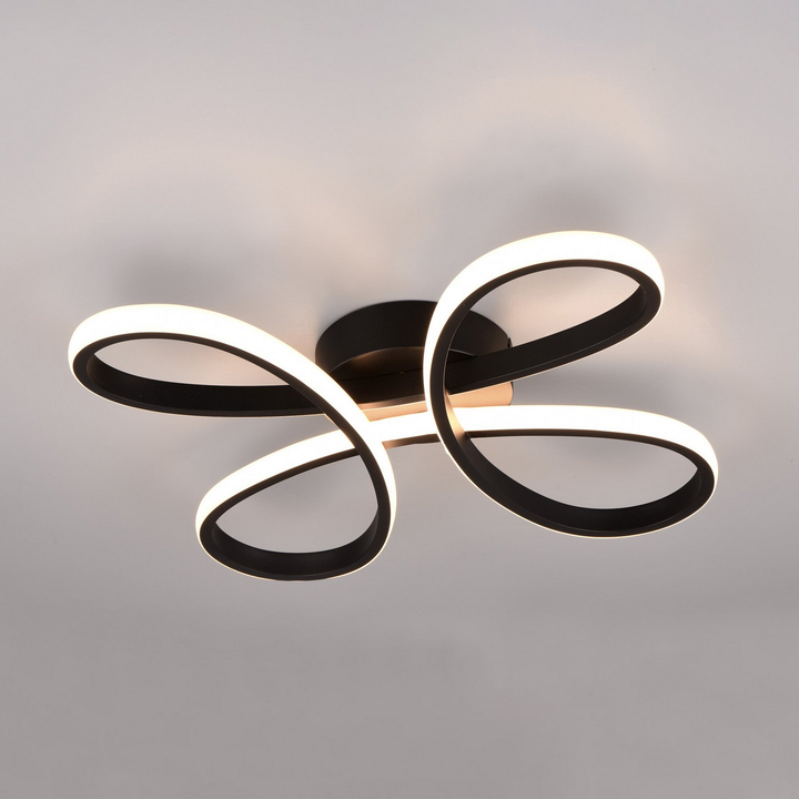 Trio Lighting Led Deckenleuchte Lampe Fly Led Schwarz Matt 3000 K 40x40cm Dimmbar B-Ware - 4017807600834