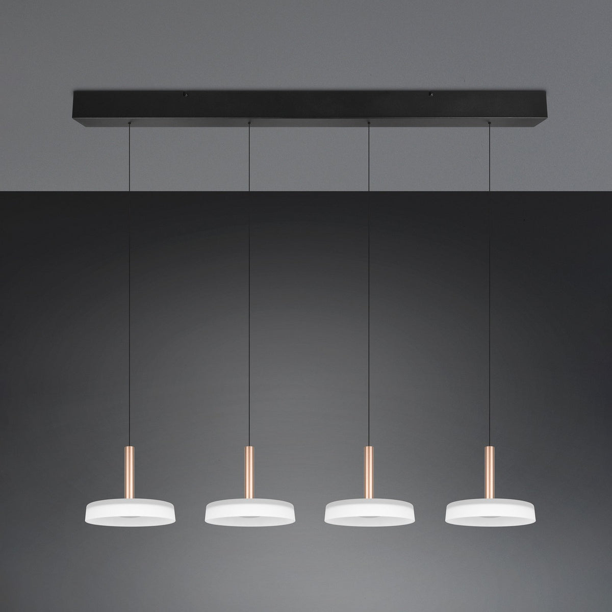 TRIO LIGHTING Hängeleuchte Pendelleuchte LED Celeste weiß braun dimmbar 115 cm - 4017807627404