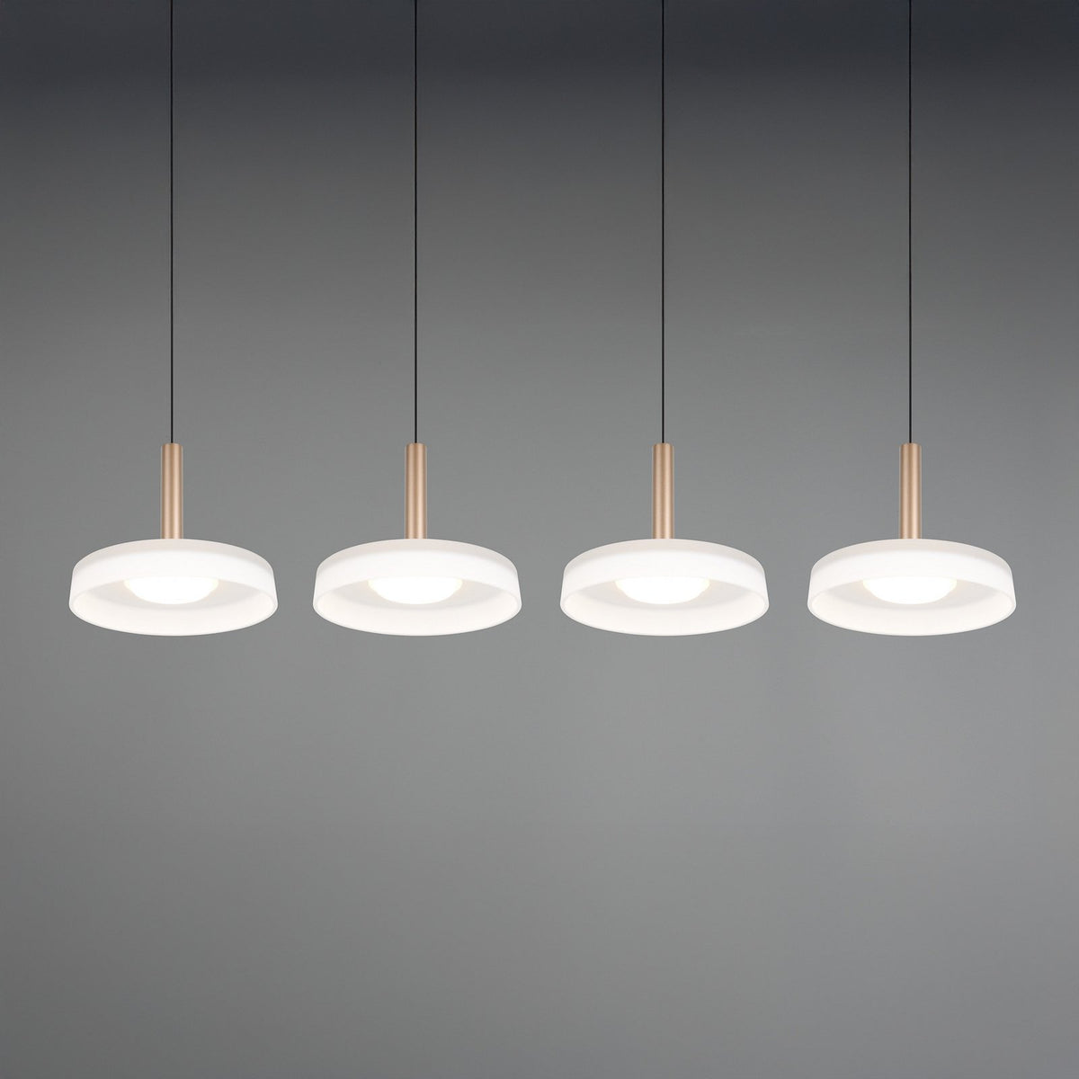 TRIO LIGHTING Hängeleuchte Pendelleuchte LED Celeste weiß braun dimmbar 115 cm - 4017807627404