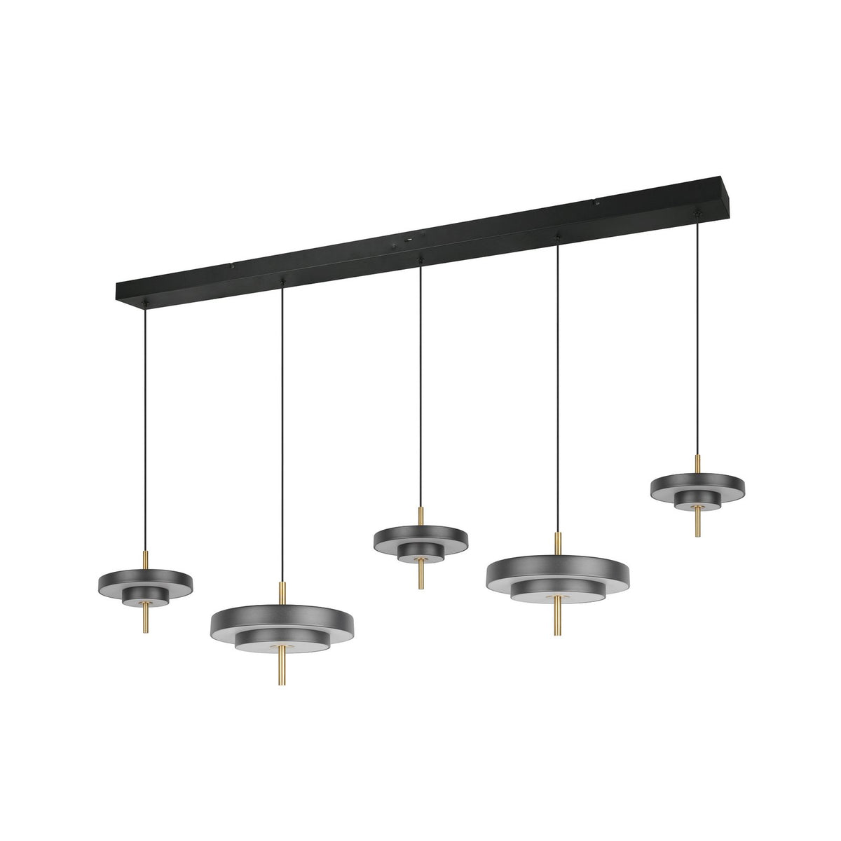 Trio Lighting Pendelleuchte Hängelampe LED Keaton schwarz goldfarben dimmbar CCT - 4017807655483