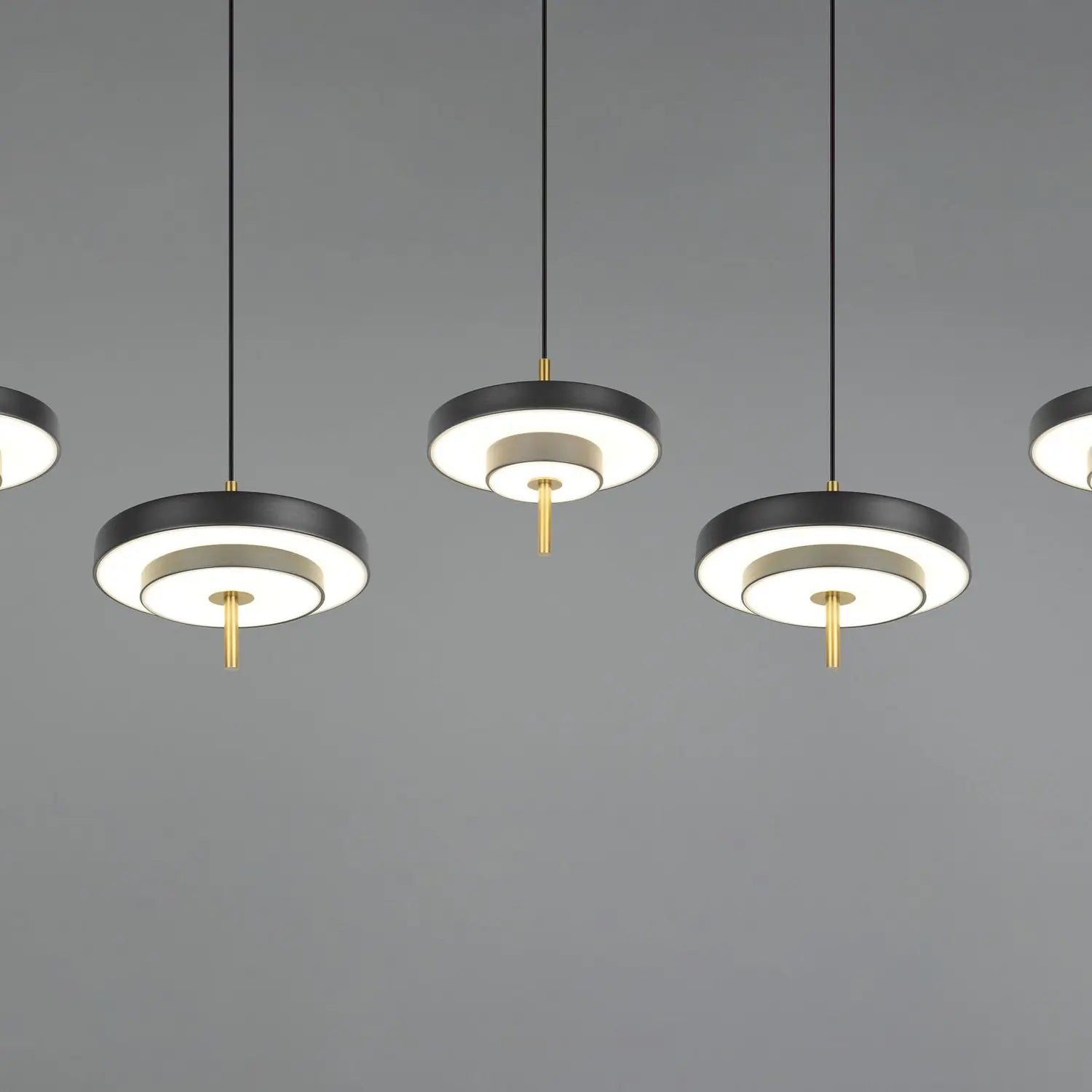 B-Ware Trio Lighting Pendelleuchte Hängelampe Led Keaton Schwarz Goldfarben Dimmbar Cct - 4017807655483