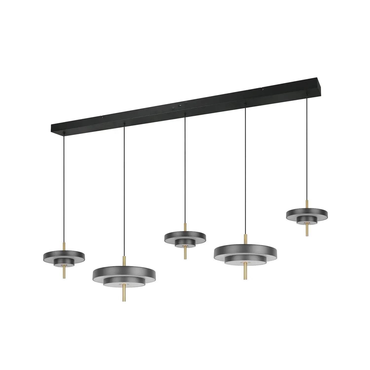 B-Ware Trio Lighting Pendelleuchte Hängelampe Led Keaton Schwarz Goldfarben Dimmbar Cct - 4017807655483