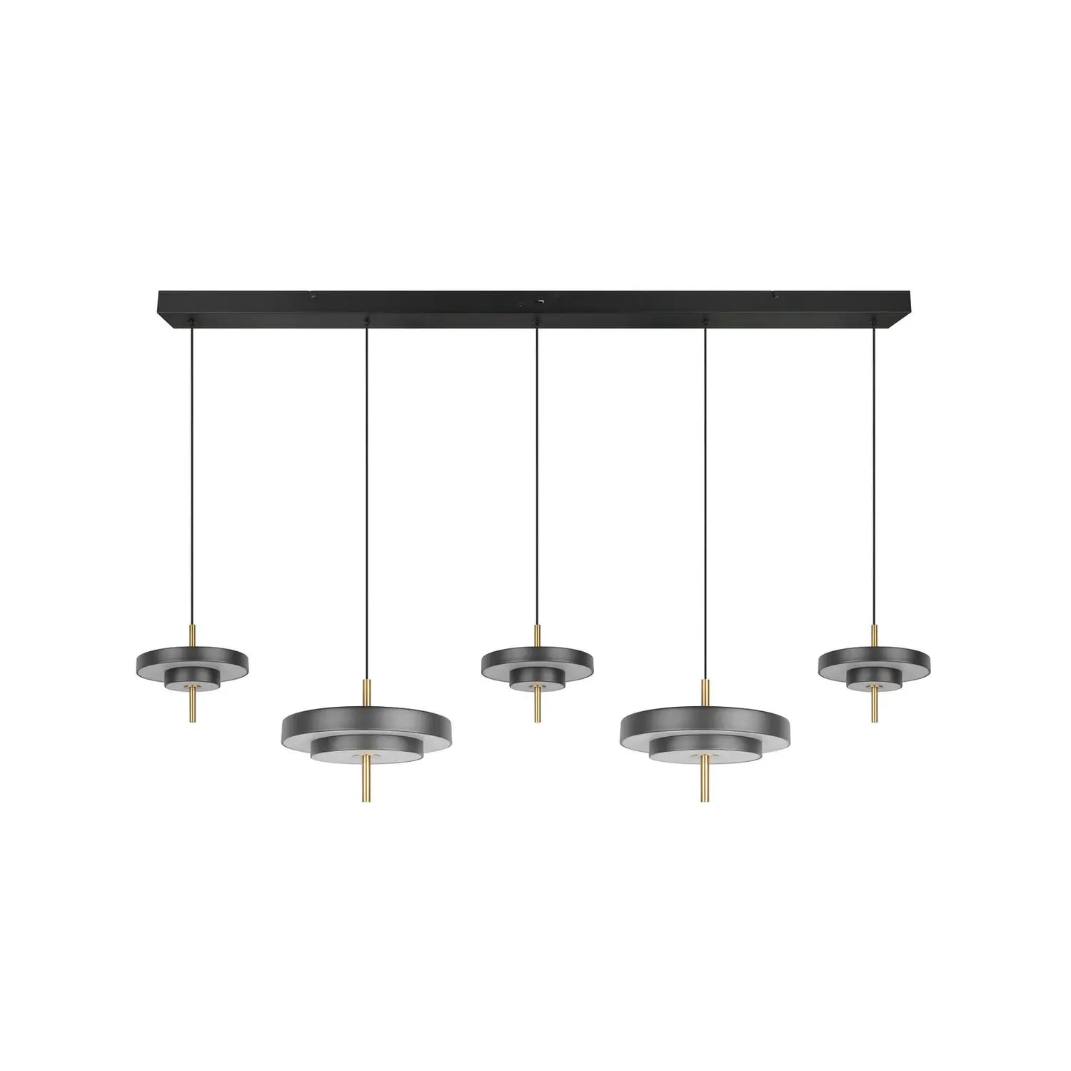 B-Ware Trio Lighting Pendelleuchte Hängelampe Led Keaton Schwarz Goldfarben Dimmbar Cct - 4017807655483