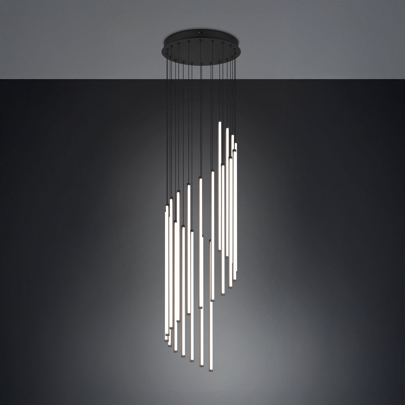 Trio Lighting Hängelampe Pendelleuchte LED schwarz Metall Baxter dimmbar - 4017807661361