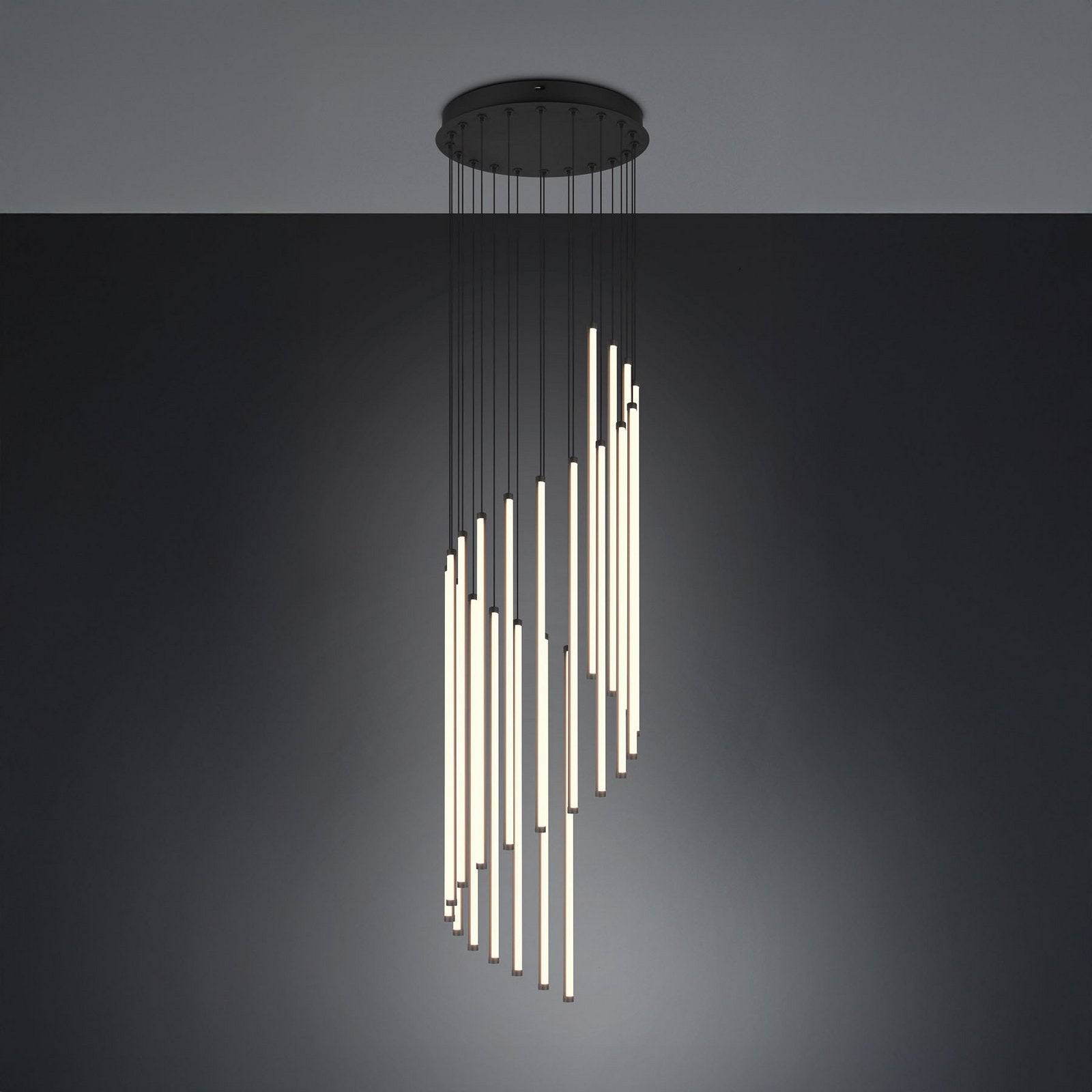 Trio Lighting Hängelampe Pendelleuchte LED schwarz Metall Baxter dimmbar - 4017807661361