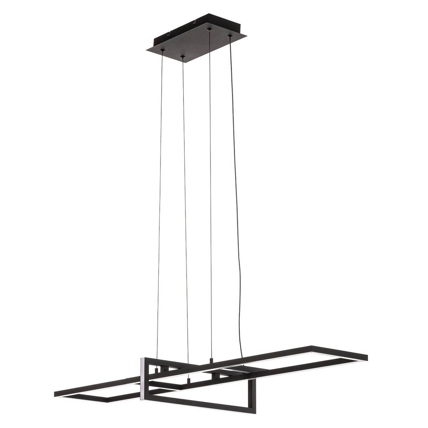 B-Ware Hängeleuchte Pendelleuchte Trio Lighting Led Salinas Schwarz Matt Warmweiß