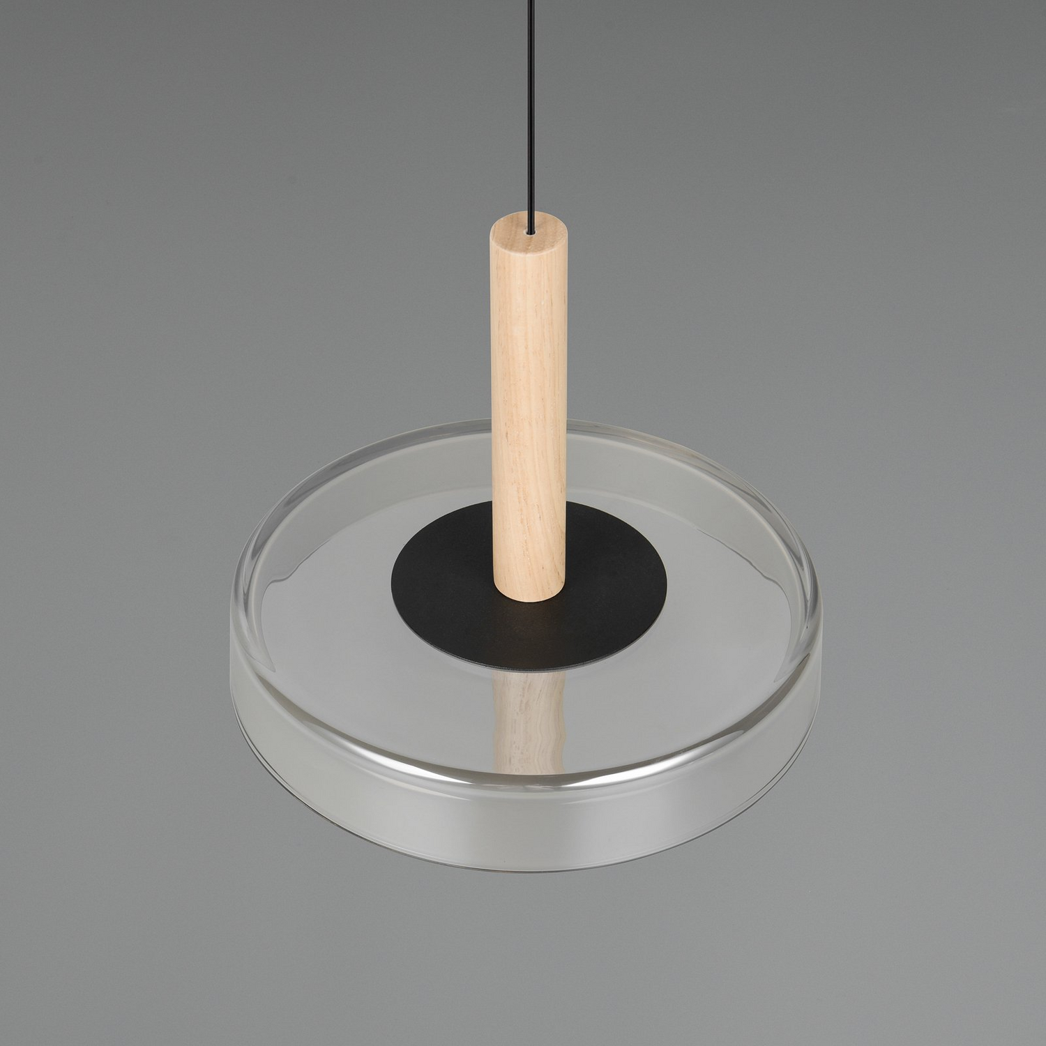 Trio Lighting Led Hängeleuchte Celeste Chrom Holz ø 22 Cm Glas Dimmbar Lampe B-Ware - 4017807616880