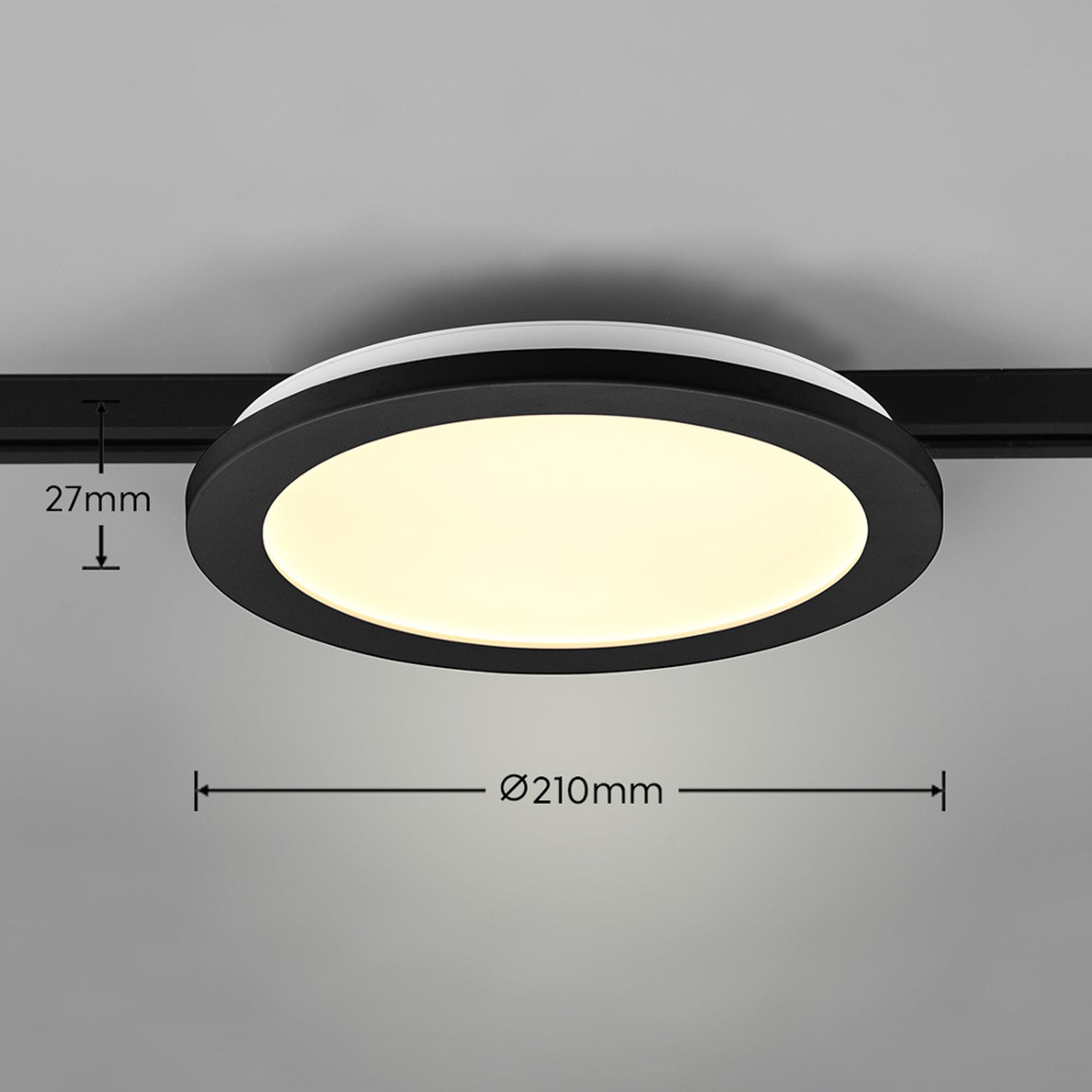 B-Ware Trio Lighting Led Schienenleuchte Strahler Camillus Du Oline Lampe ø26cm Schwarz  - 4017807506006