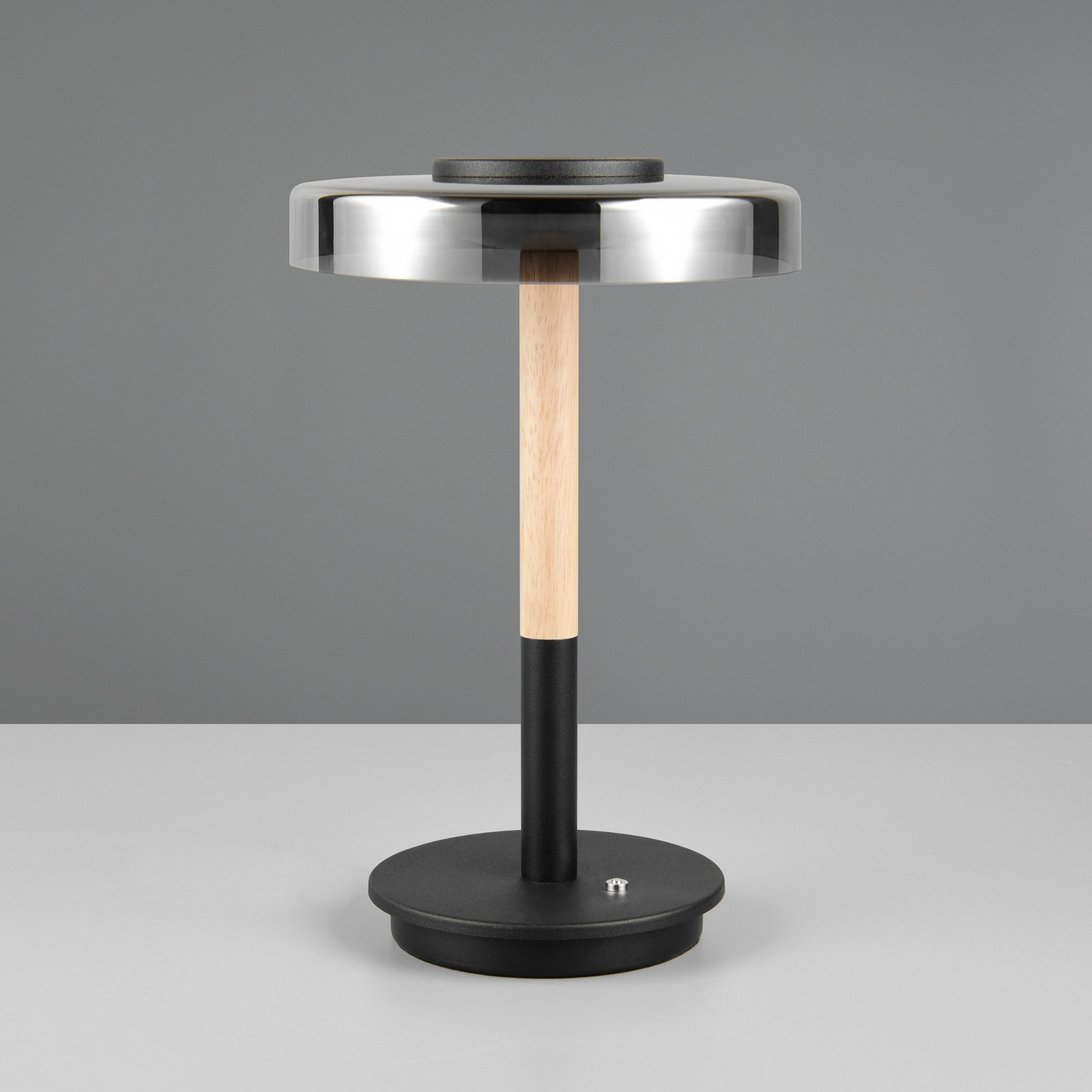 Trio Lighting Led Tischlampe Tischleuchte Celeste Chrom Holz Glas Metall B-Ware - 4017807616873