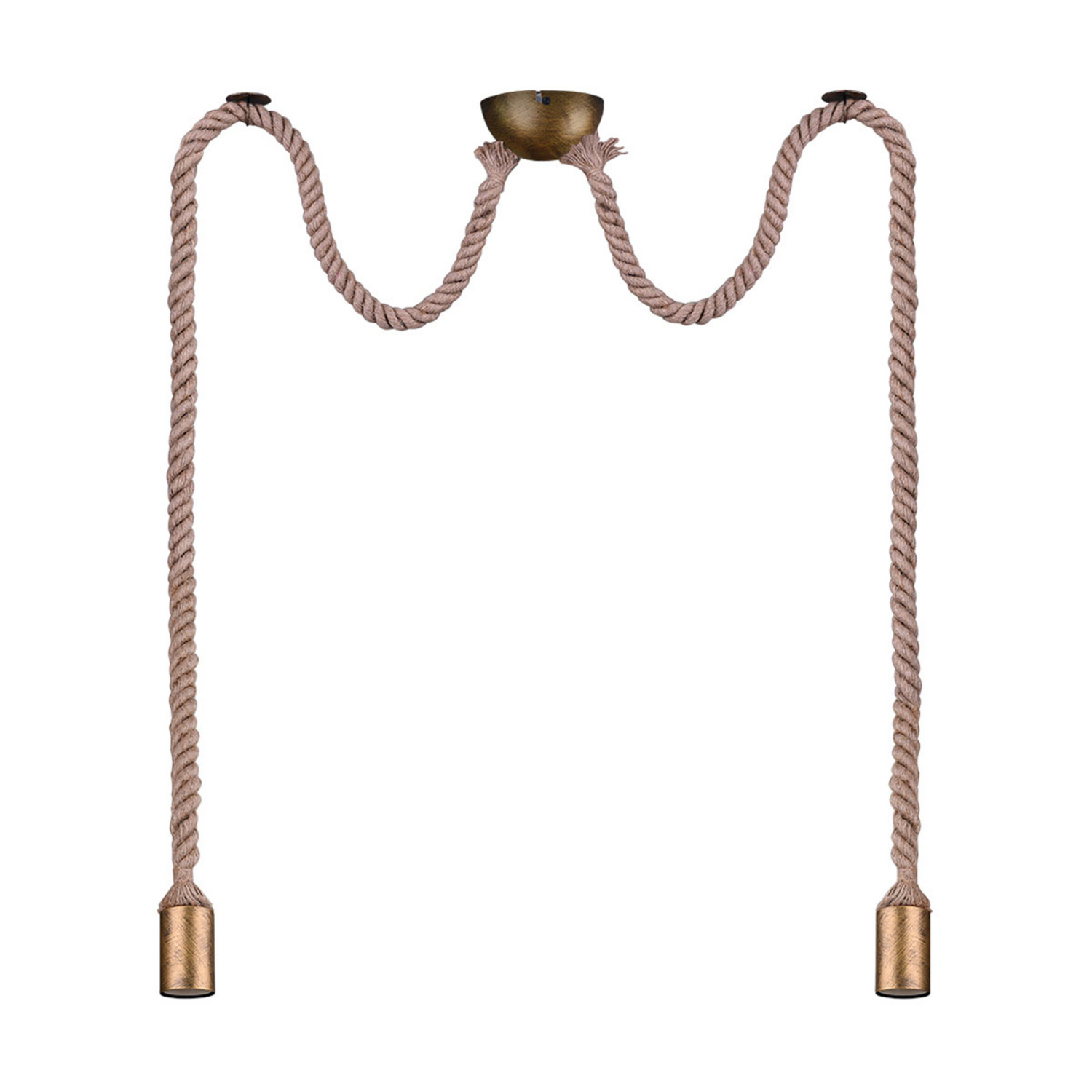 Trio Lighting Pendellampe Rope Leuchte Hängeleuchte Dekorativem Seil 2 Flammig B-Ware - 4017807408591