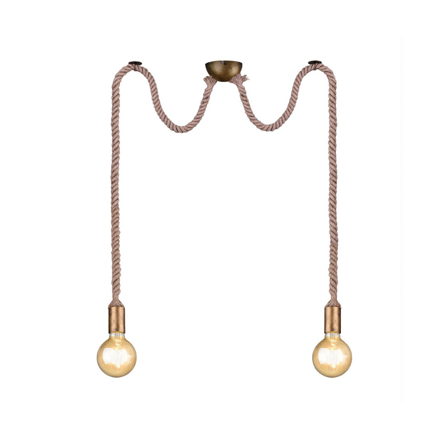 Trio Lighting Pendellampe Rope Leuchte Hängeleuchte Dekorativem Seil 2 Flammig B-Ware - 4017807408591